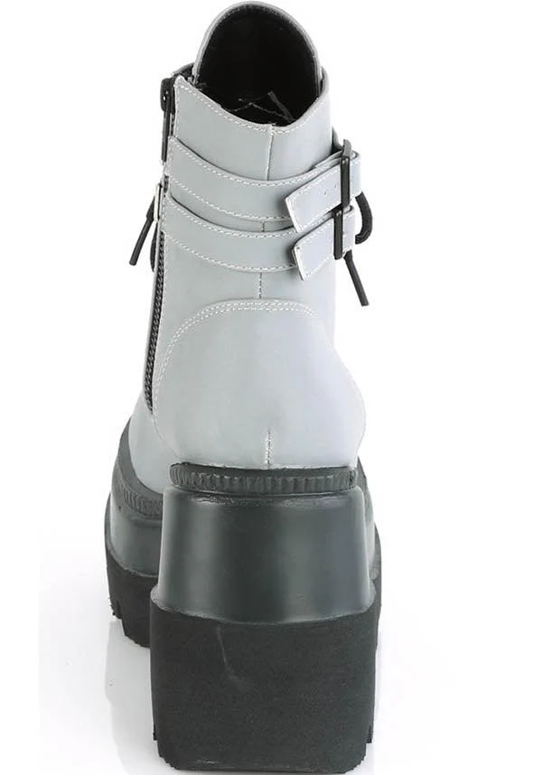 SHAKER-52 [Grey Reflective] | PLATFORM BOOTS [PREORDER] - Image 4