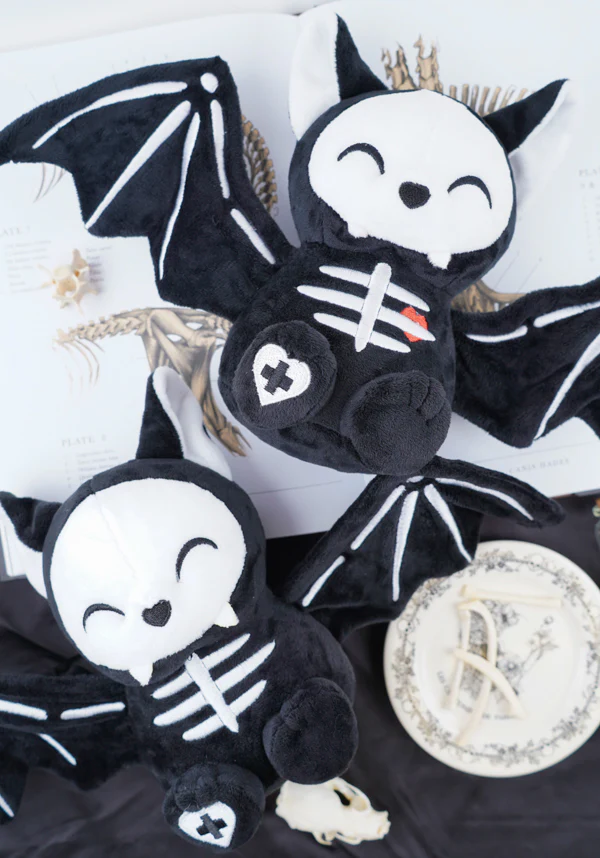 Skele Koumori-Chan [Black/White] | BAT PLUSH [CHASE VERSION AVAILABLE] - Image 2