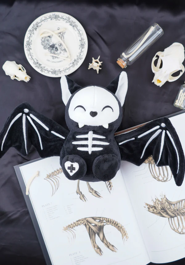 Skele Koumori-Chan [Black/White] | BAT PLUSH [CHASE VERSION AVAILABLE] - Image 4