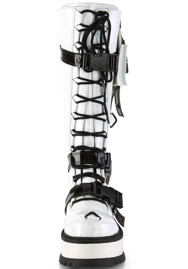 SLACKER-260 [White Patent] | PLATFORM BOOTS [PREORDER] - Image 2