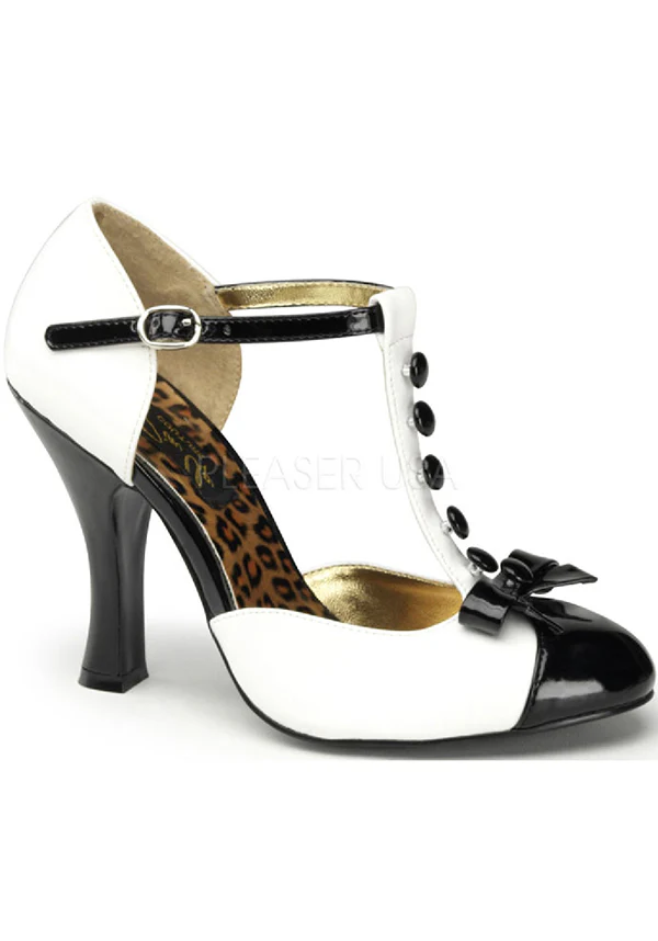 SMITTEN-10 [White/Black] | HEELS [PREORDER]