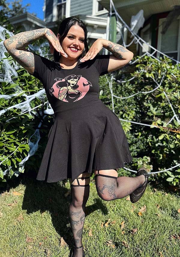 Spooky Pinup | RAGLAN SKATER DRESS** - Image 3
