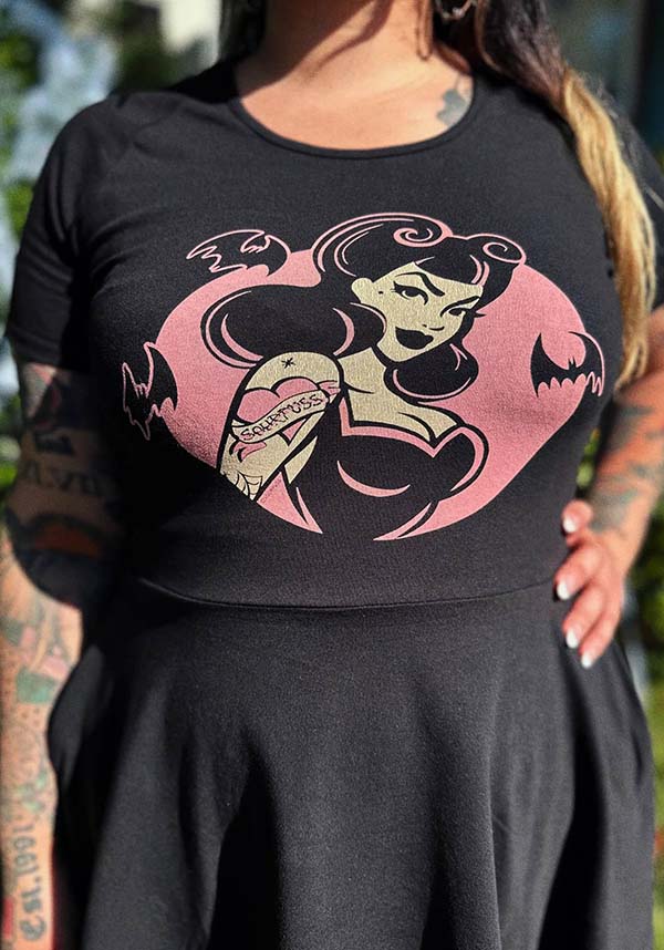 Spooky Pinup | RAGLAN SKATER DRESS** - Image 4