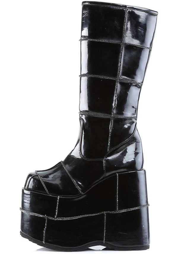 STACK-301 [Black Patent] | PLATFORM BOOTS [PREORDER] - Image 3