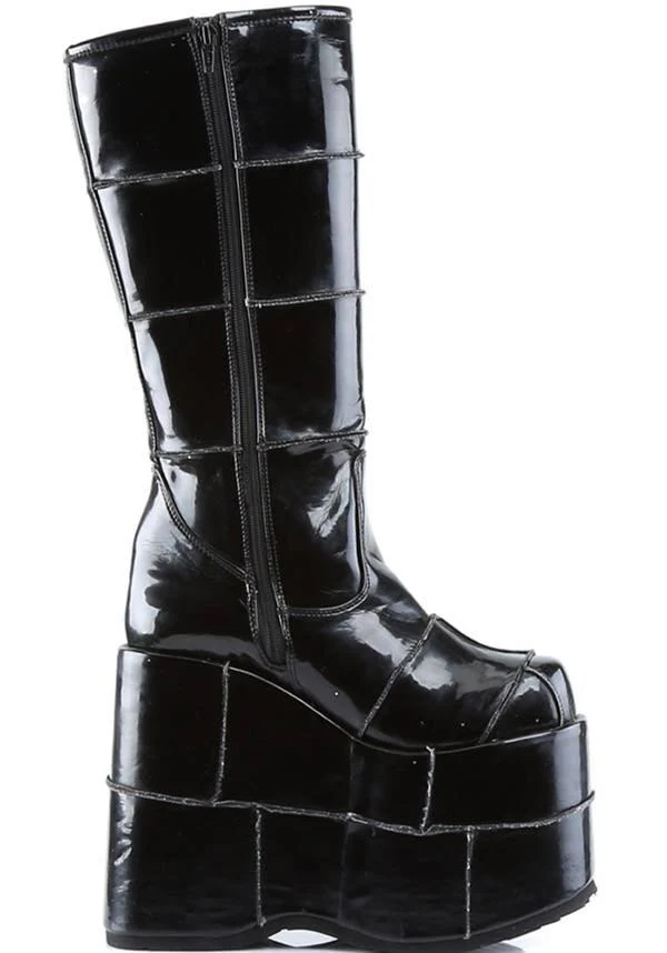 STACK-301 [Black Patent] | PLATFORM BOOTS [PREORDER] - Image 5