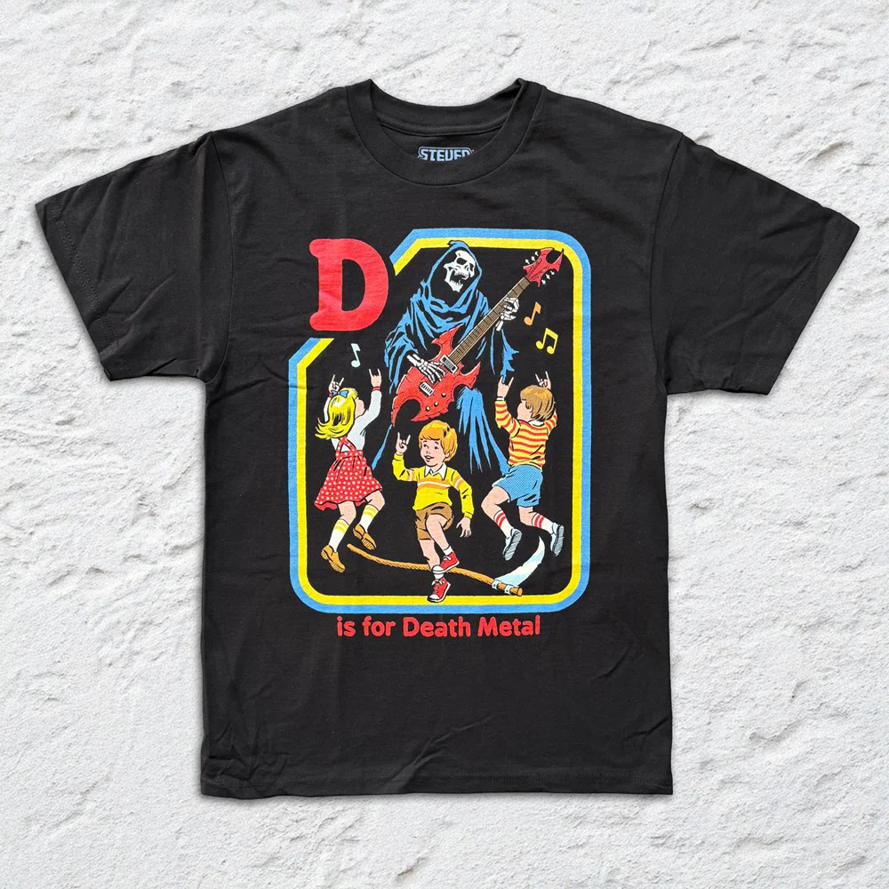 Steven Rhodes | D is for Death Metal [Black] T-SHIRT [PREORDER]
