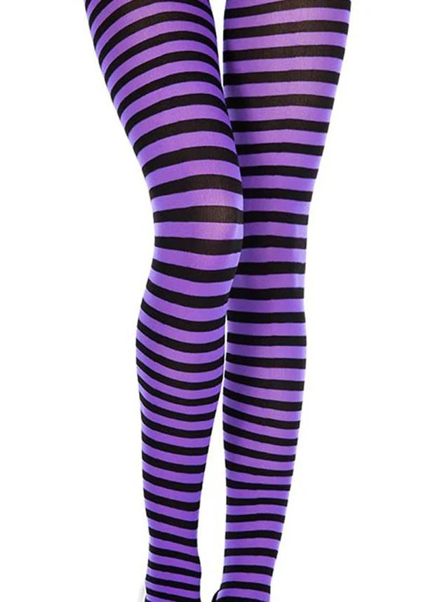 Striped [Black/Purple] | TIGHTS - Image 2