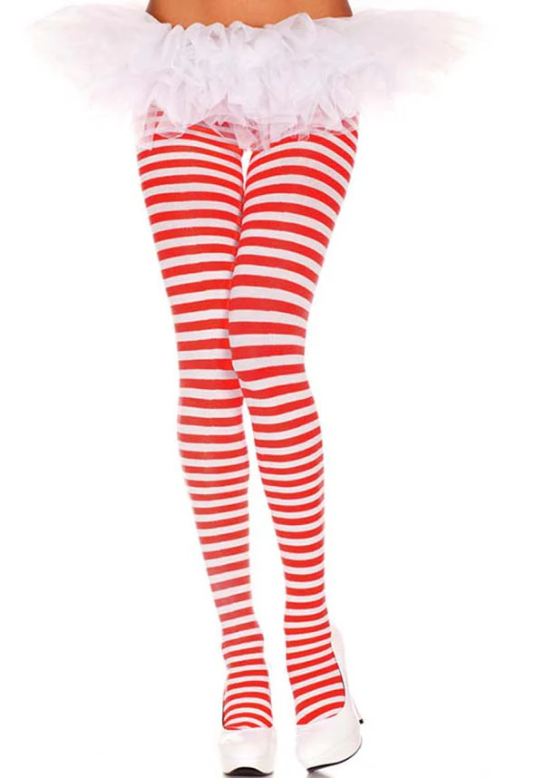 Striped [Red/White] | TIGHTS**