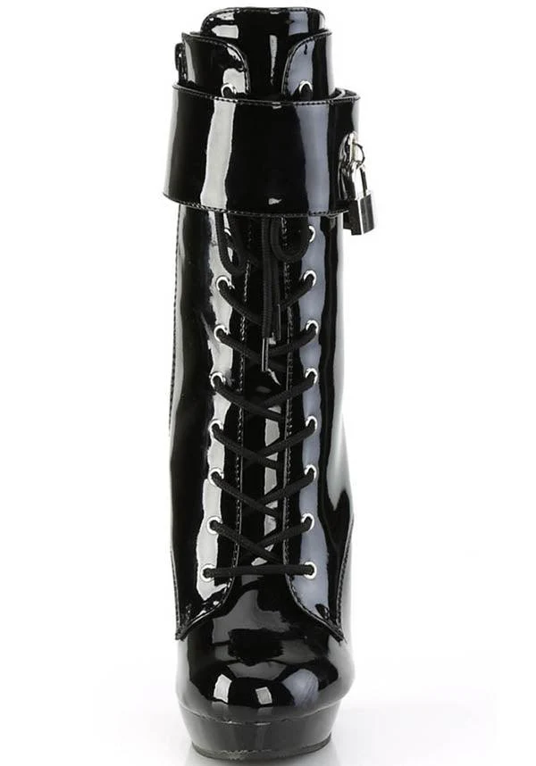 SULTRY-1023 [Black Patent] | Platform Boots [PREORDER] - Image 2