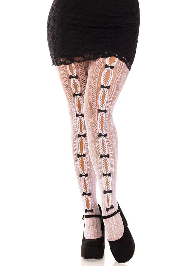 Sweetheart [White] Striped | TIGHTS*