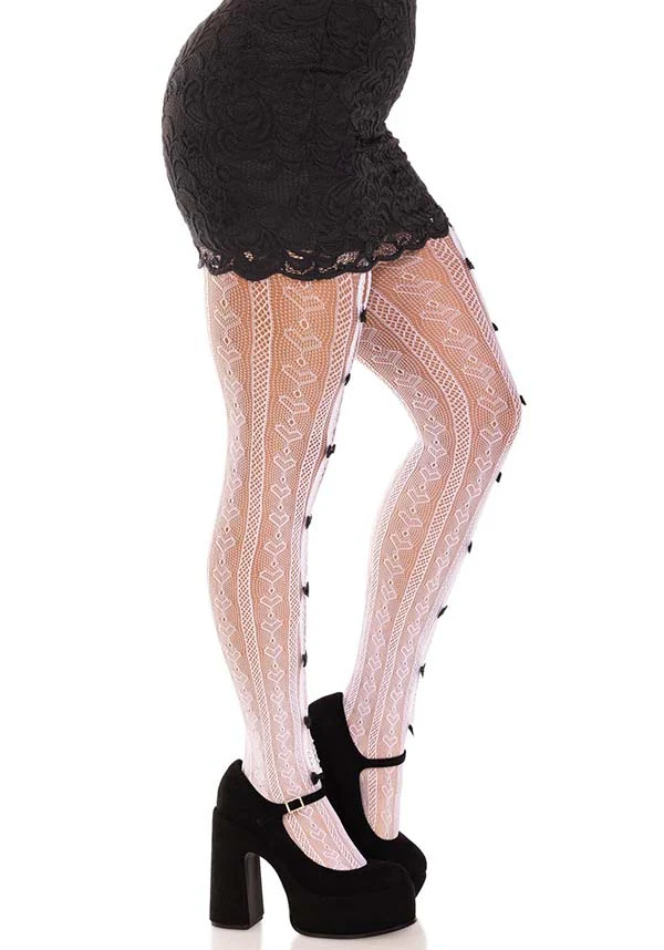 Sweetheart [White] Striped | TIGHTS* - Image 2