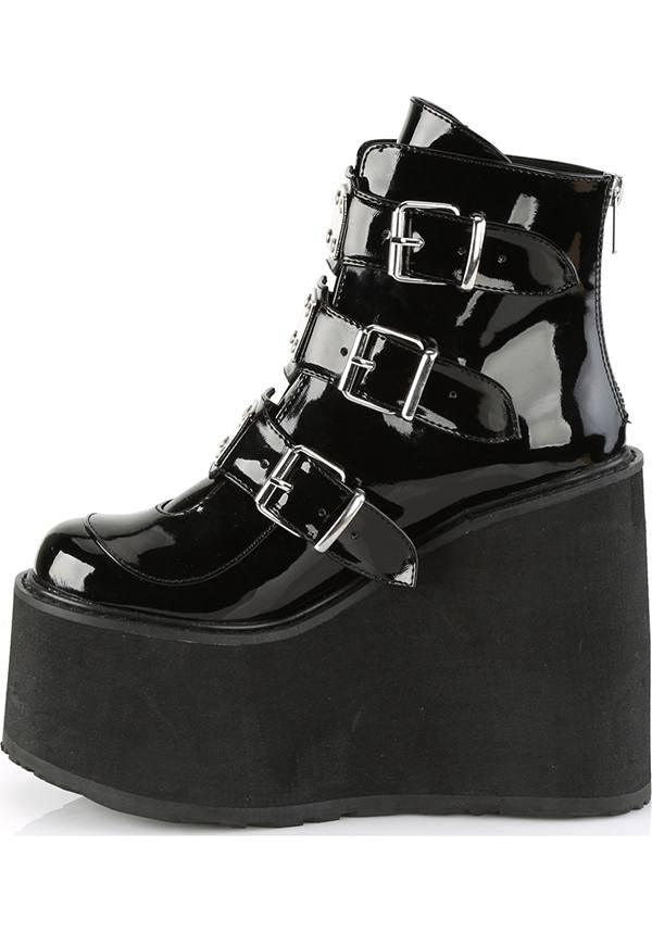 SWING-105 [Black Patent] | PLATFORM BOOTS [PREORDER] - Image 3