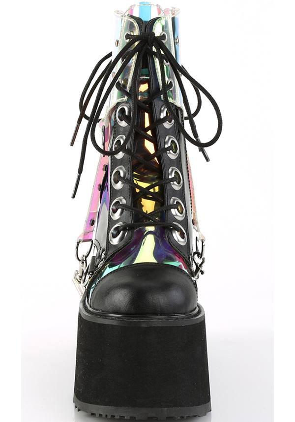 SWING-115 [Black/ Clear Hologram] | PLATFORM BOOTS [PREORDER] - Image 2