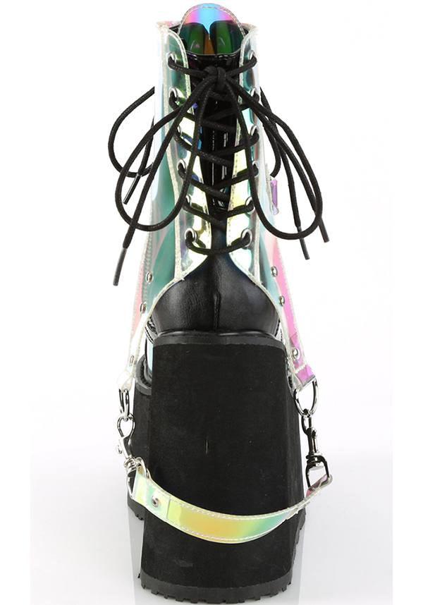 SWING-115 [Black/ Clear Hologram] | PLATFORM BOOTS [PREORDER] - Image 5