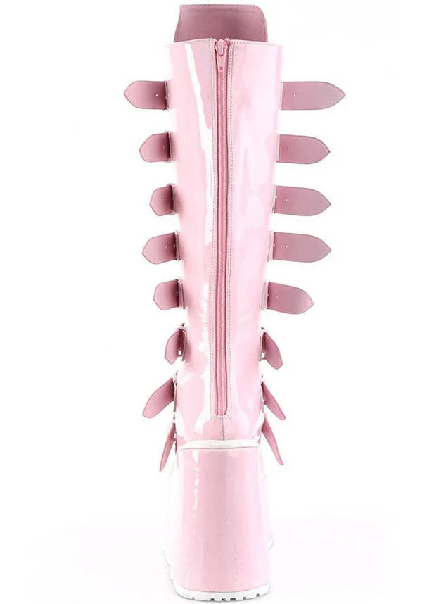 SWING-815 [Baby Pink Holo] | PLATFORM BOOTS [PREORDER] - Image 5