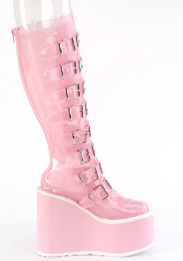 SWING-815C [Baby Pink TPU] | PLATFORM BOOTS [PREORDER] - Image 3