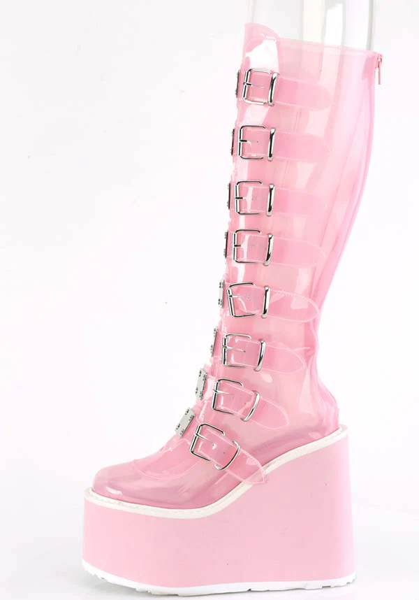 SWING-815C [Baby Pink TPU] | PLATFORM BOOTS [PREORDER] - Image 4