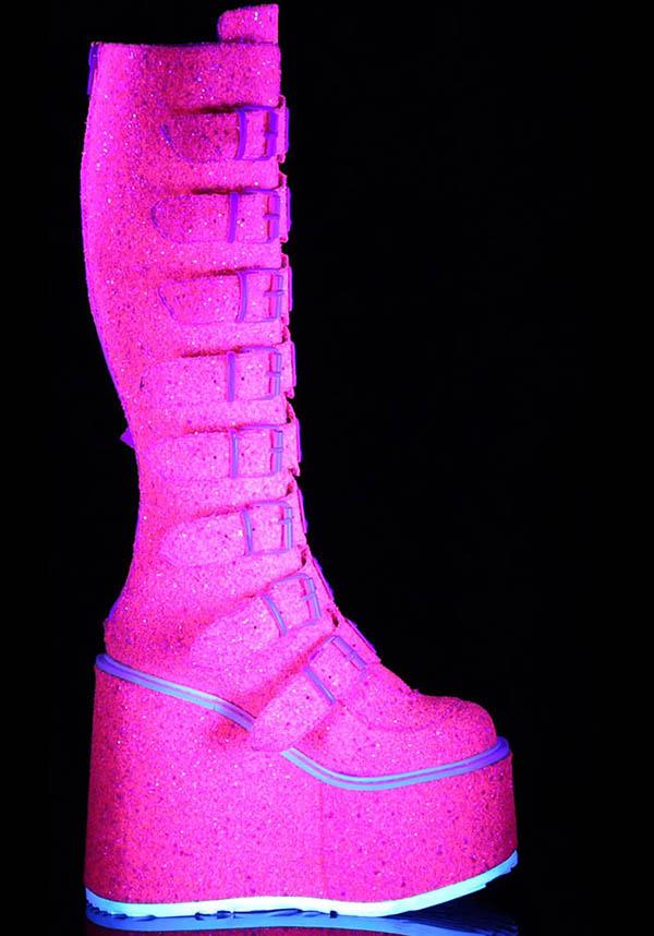 SWING-815UV [Pink Glitter] | PLATFORM BOOTS [PREORDER] - Image 5
