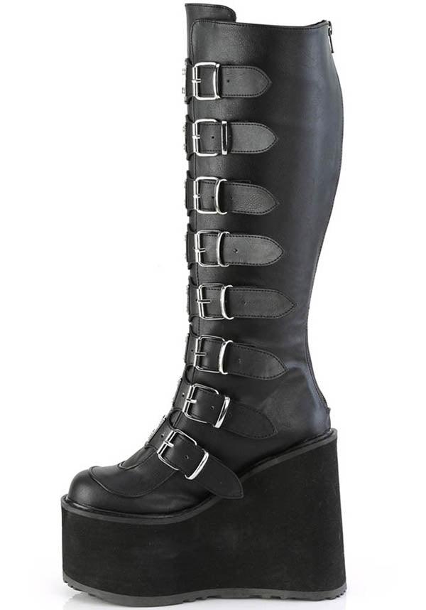 SWING-815WC [Black] | WIDE CALF PLATFORM BOOTS [PREORDER] - Image 5