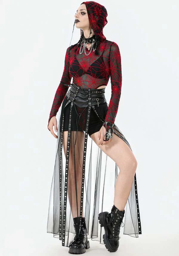 Tangled Up Mesh | MAXI SKIRT