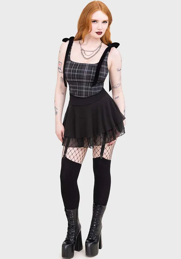 Tartan Flora [Grey] | CORSET TOP - Image 3
