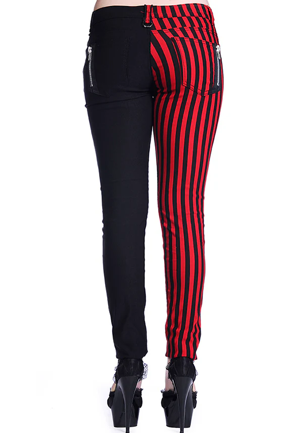 The Damage [Half Black/ Half Red Striped] | SKINNY JEANS* - Image 3