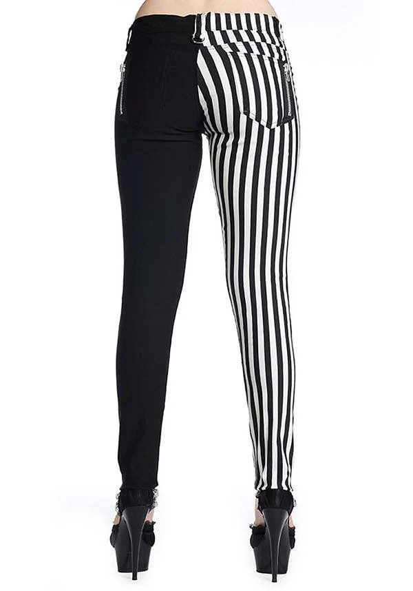 The Damage [Half Black/Half White Striped] | SKINNY JEANS* - Image 2