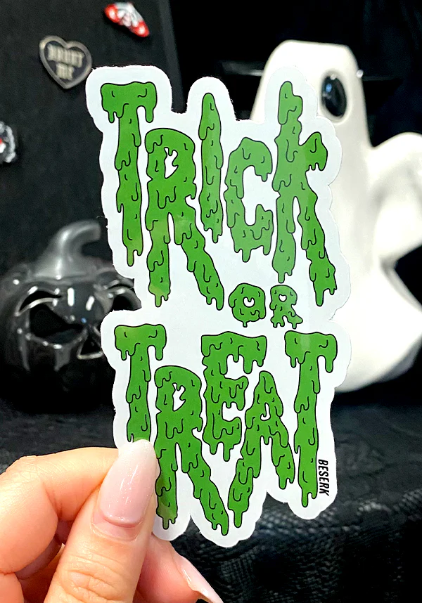 Trick or Treat Green | STICKER