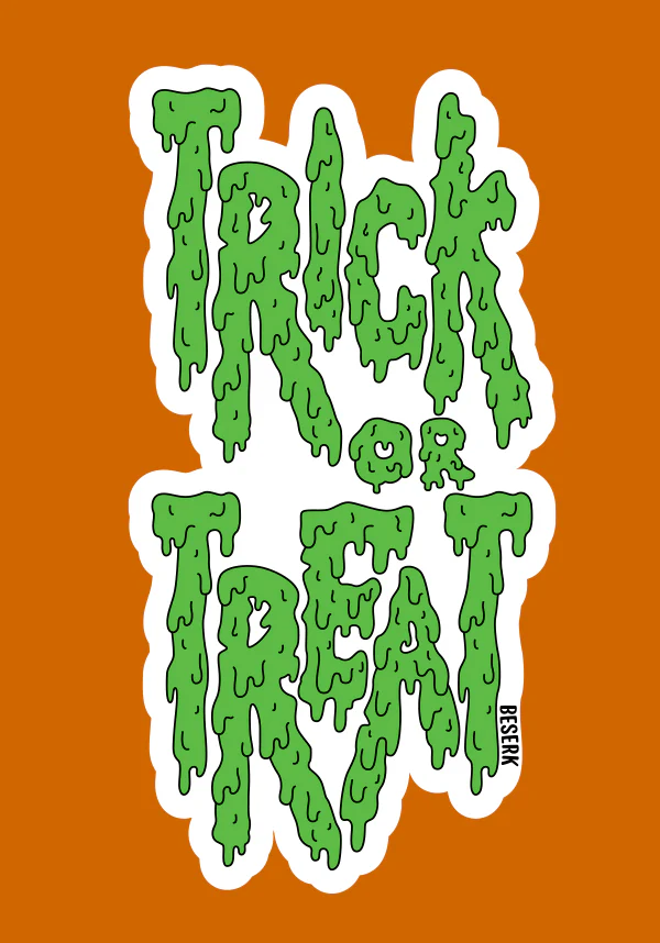Trick or Treat Green | STICKER - Image 2