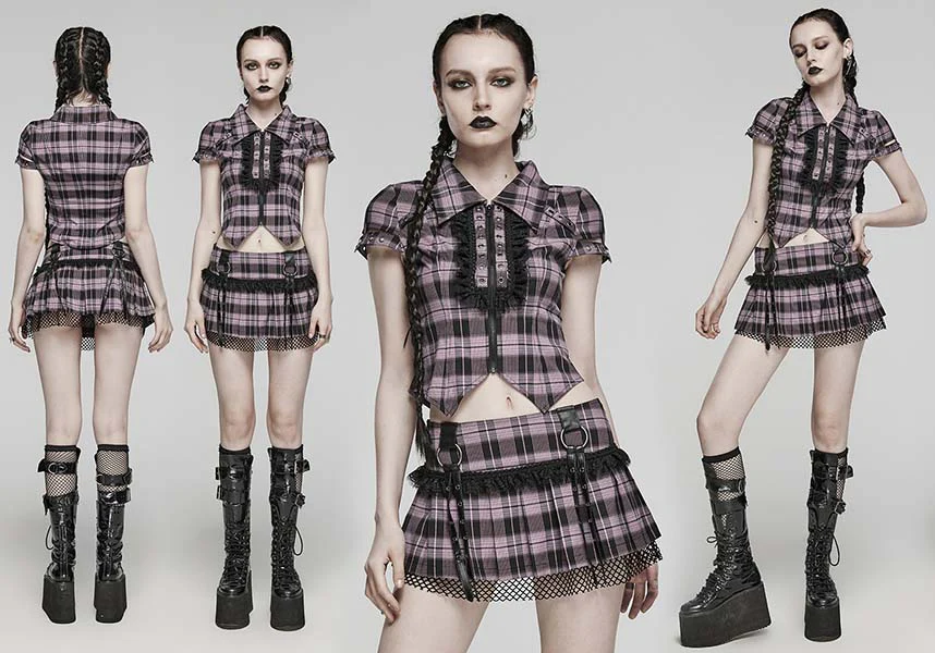 Uriah Tartan [Baby Pink/Black] | SHIRT* - Image 16