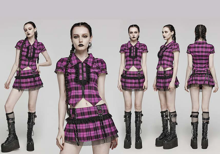 Uriah Tartan [Magenta/Black] | SHIRT* - Image 17