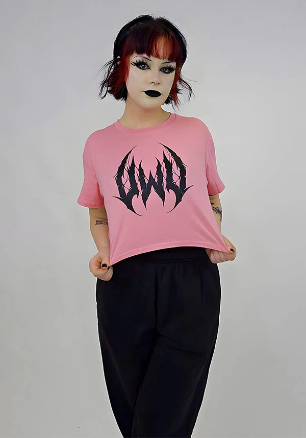 UWU Metal [Pink] | CROP TEE - Image 4
