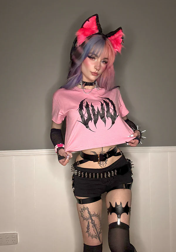 UWU Metal [Pink] | CROP TEE - Image 7
