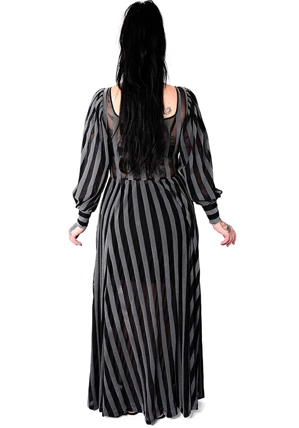 Victoria Striped [Dark Grey] | MESH GOWN* - Image 3