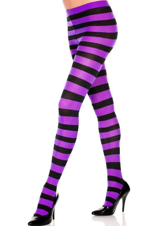 Wide Striped [Black/Purple] | TIGHTS* - Image 2