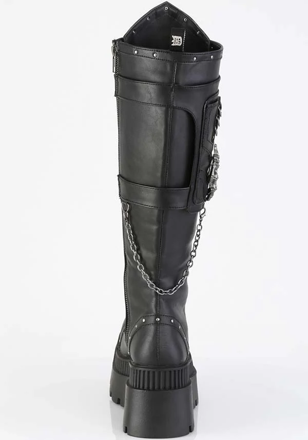 Wrath-205 [Black] | PLATFORM BOOTS [PREORDER] - Image 3