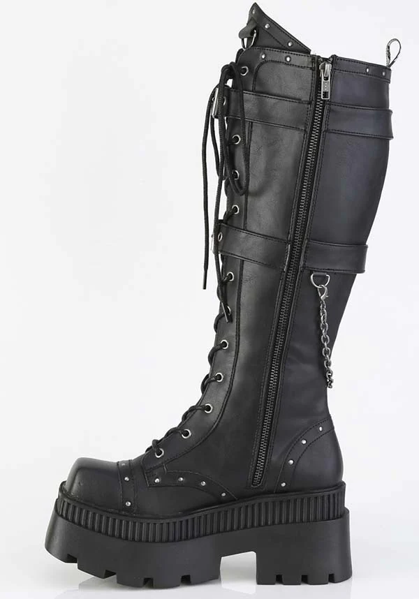 Wrath-205 [Black] | PLATFORM BOOTS [PREORDER] - Image 4